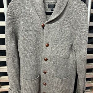 J. Crew Taupe Men's Cardigan Sweater